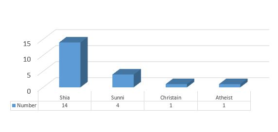Frequency of male circumcision among the research population, according to religion